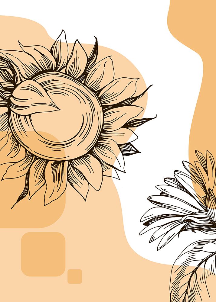 Sunflower minimal art art print by AcantStudio for $57.95 CAD