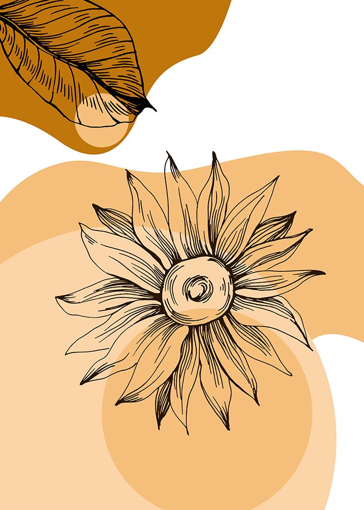 Sunflower minimal art art print by AcantStudio for $57.95 CAD