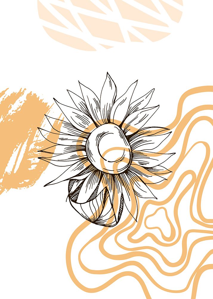 Sunflower minimal art art print by AcantStudio for $57.95 CAD