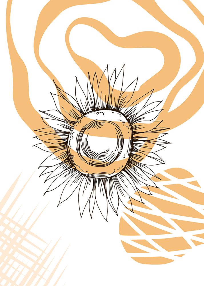 Sunflower minimal art art print by AcantStudio for $57.95 CAD