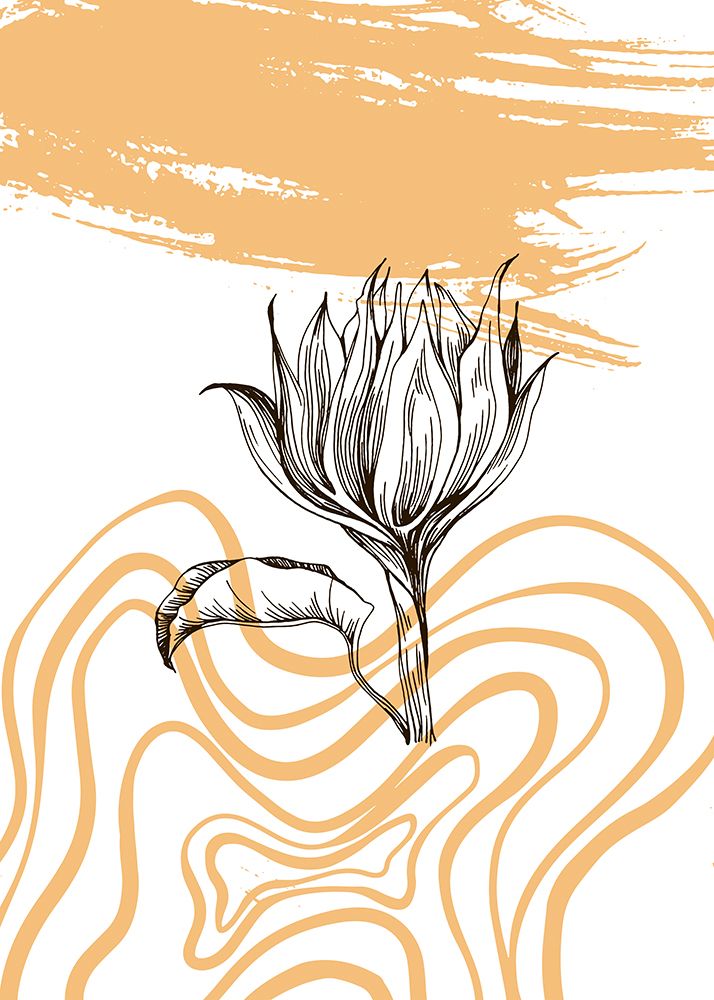 Sunflower minimal art art print by AcantStudio for $57.95 CAD