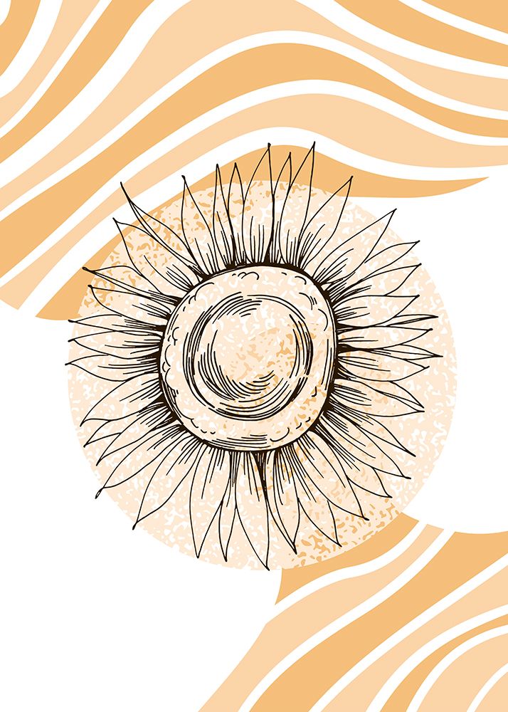 Sunflower minimal art art print by AcantStudio for $57.95 CAD