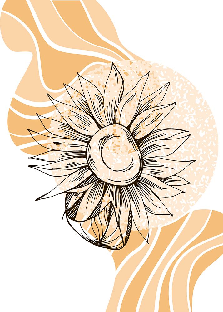 Sunflower minimal art art print by AcantStudio for $57.95 CAD