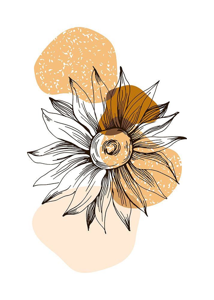 Sunflower minimal art art print by AcantStudio for $57.95 CAD