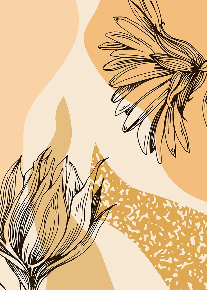 Sunflower minimal art art print by AcantStudio for $57.95 CAD