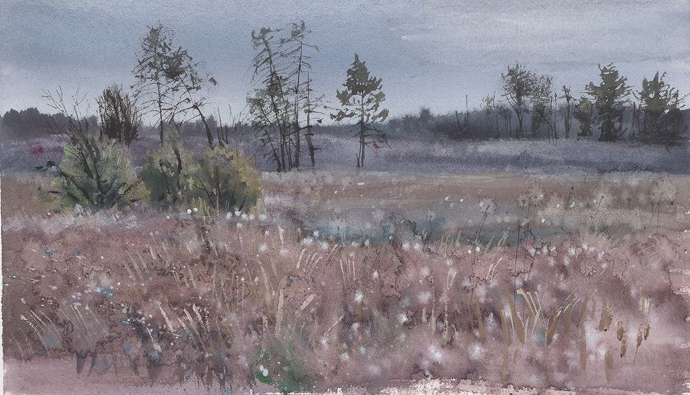 Watercolor landscape painting 45 art print by Samira Yanushkova for $57.95 CAD
