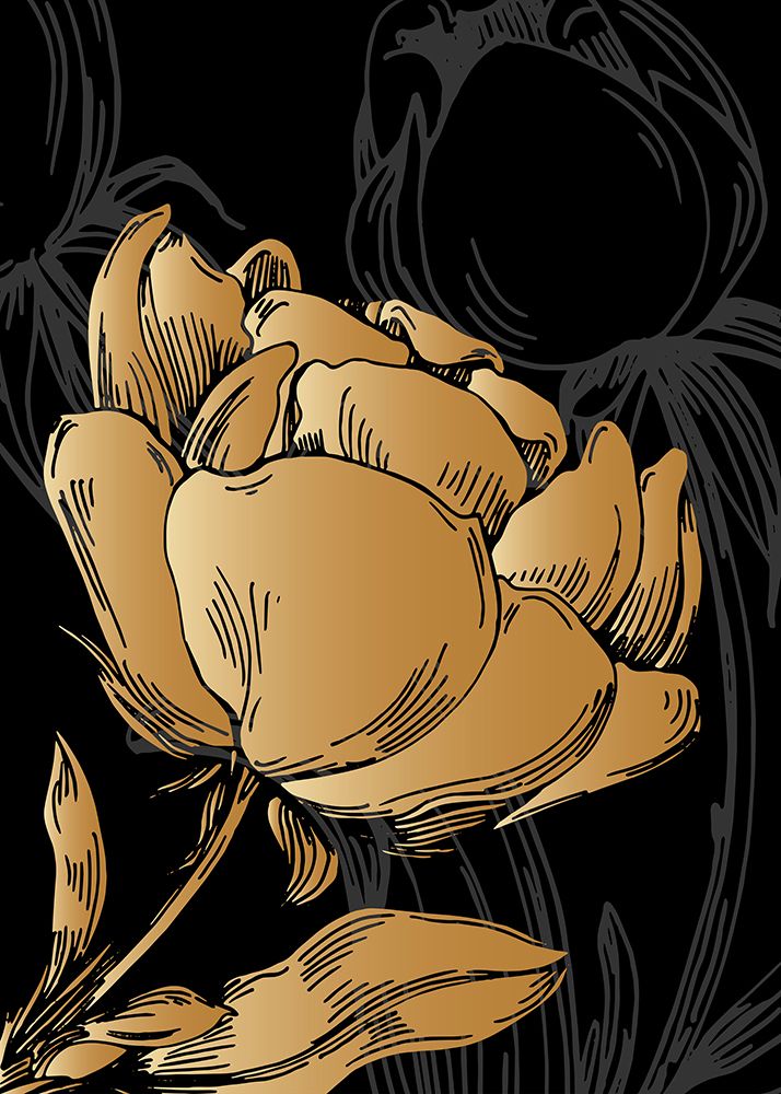 Peonies flowers minimal art art print by AcantStudio for $57.95 CAD