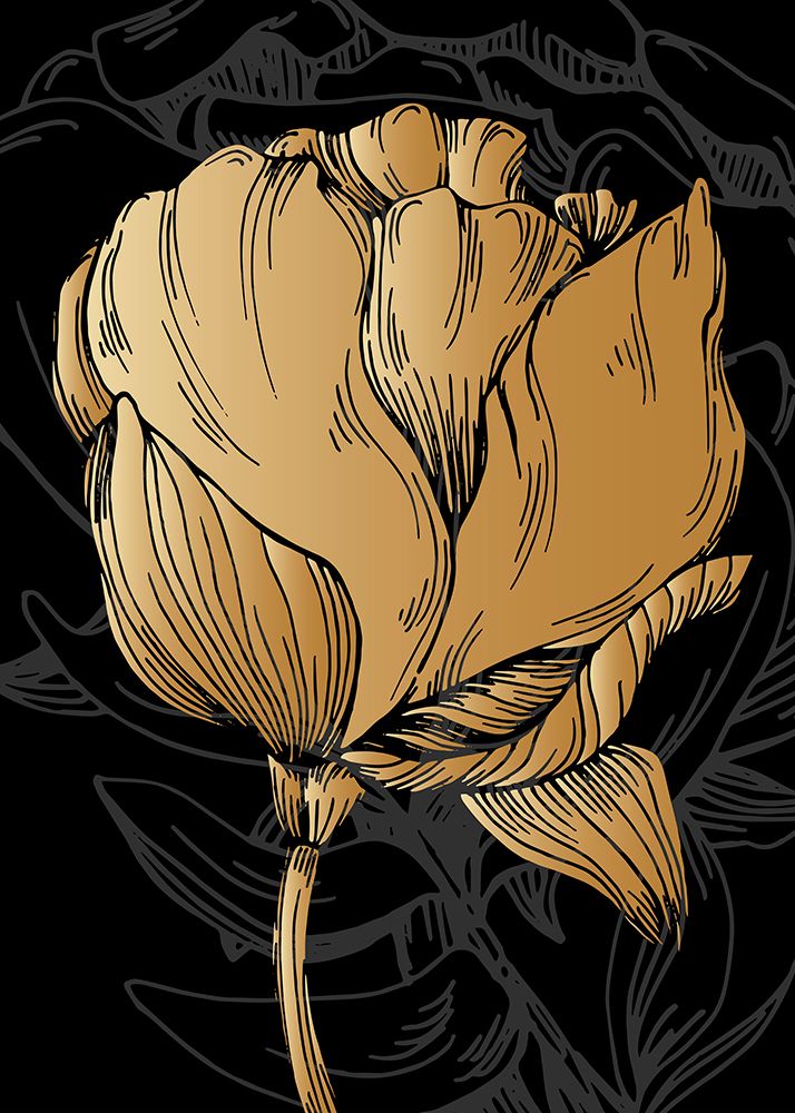 Peonies flowers minimal art art print by AcantStudio for $57.95 CAD