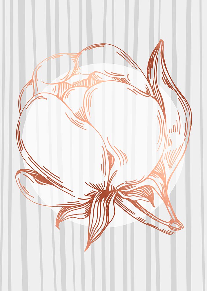 Peonies flowers minimal art art print by AcantStudio for $57.95 CAD