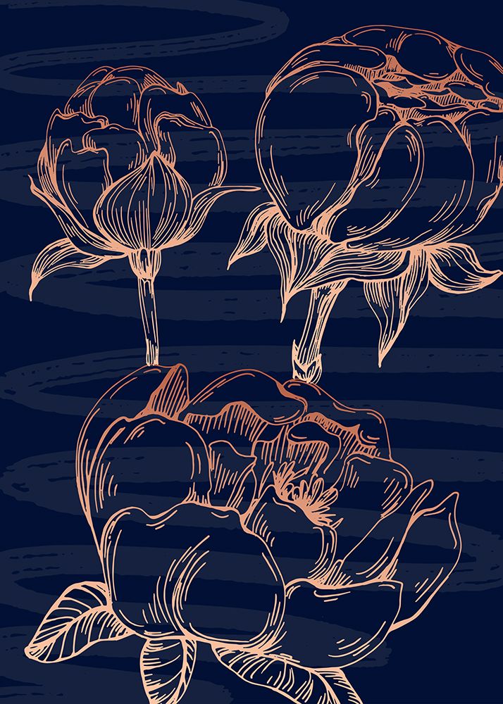 Peonies flowers minimal art art print by AcantStudio for $57.95 CAD