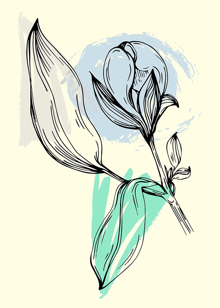 Peonies flowers minimal art art print by AcantStudio for $57.95 CAD