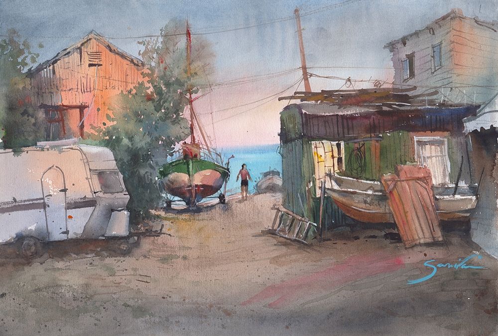 Life by the sea art print by Samira Yanushkova for $57.95 CAD