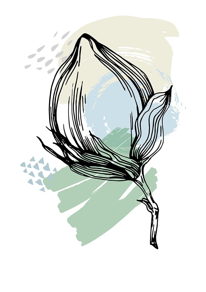 Cotton flowers minimal art art print by AcantStudio for $57.95 CAD