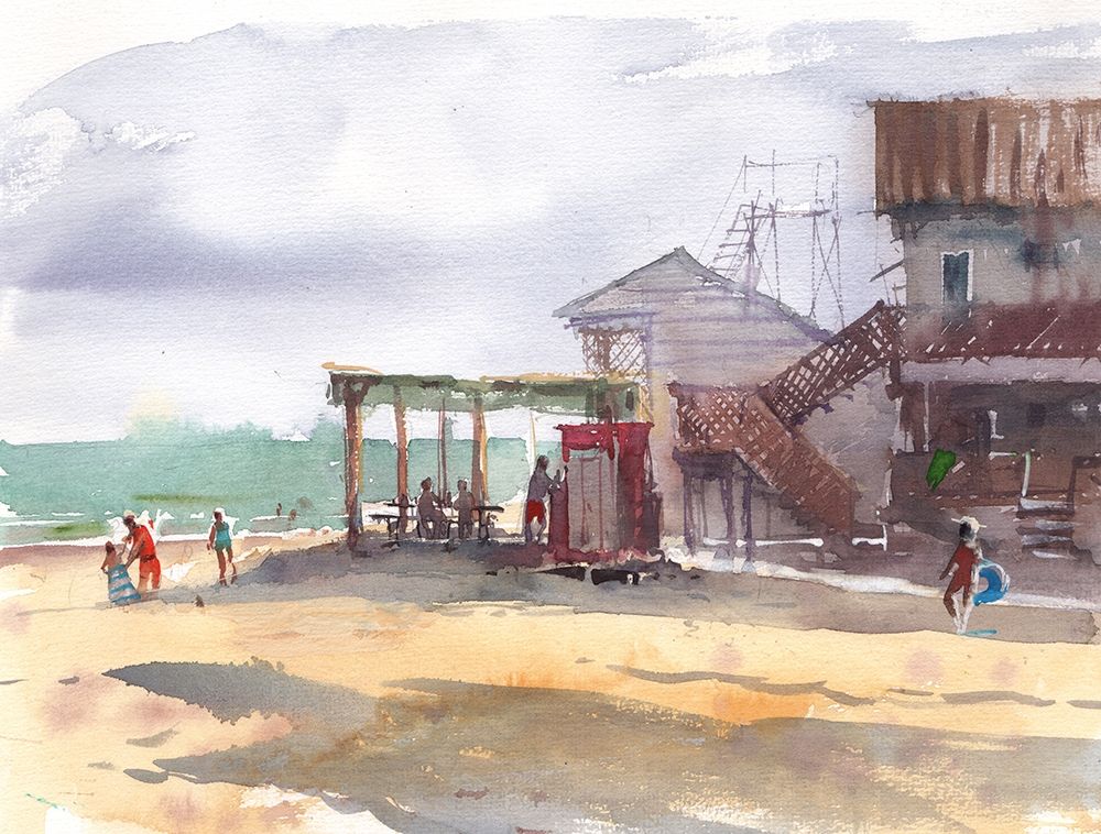Tropical beach art print by Samira Yanushkova for $57.95 CAD