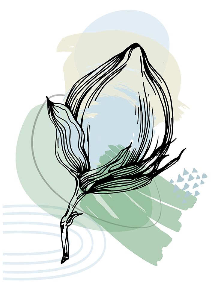Cotton flowers minimal art art print by AcantStudio for $57.95 CAD
