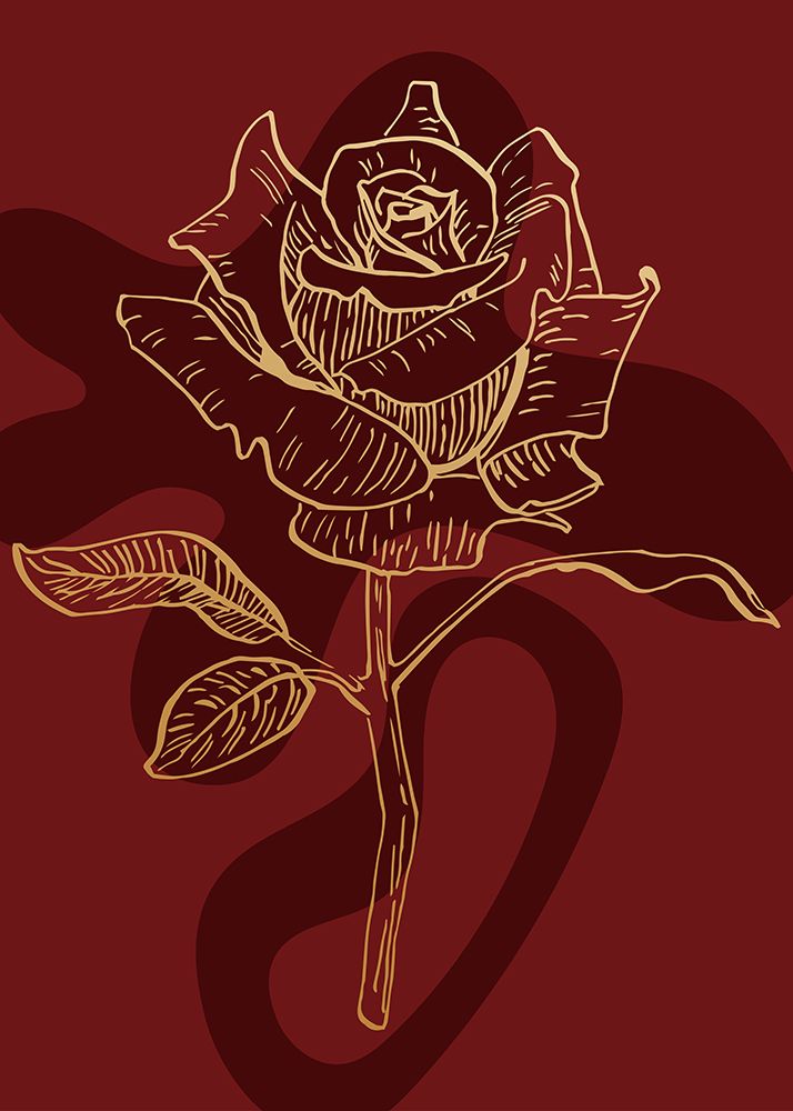 Roses flowers minimal art art print by AcantStudio for $57.95 CAD