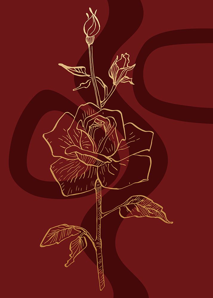 Roses flowers minimal art art print by AcantStudio for $57.95 CAD
