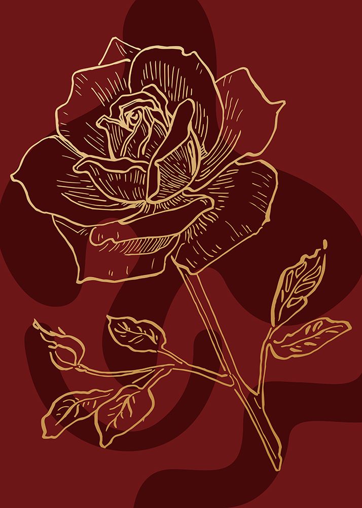 Roses flowers minimal art art print by AcantStudio for $57.95 CAD
