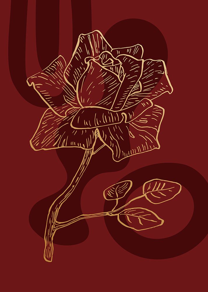 Roses flowers minimal art art print by AcantStudio for $57.95 CAD