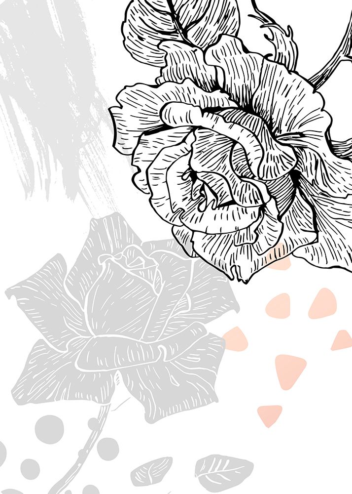 Roses flowers minimal art art print by AcantStudio for $57.95 CAD