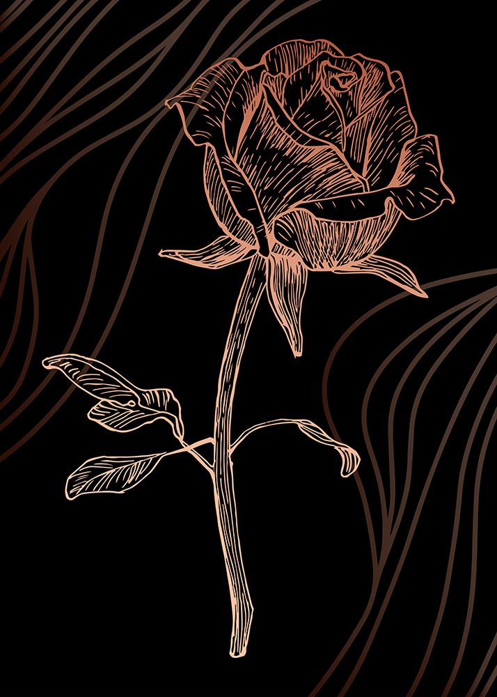 Roses flowers minimal art art print by AcantStudio for $57.95 CAD