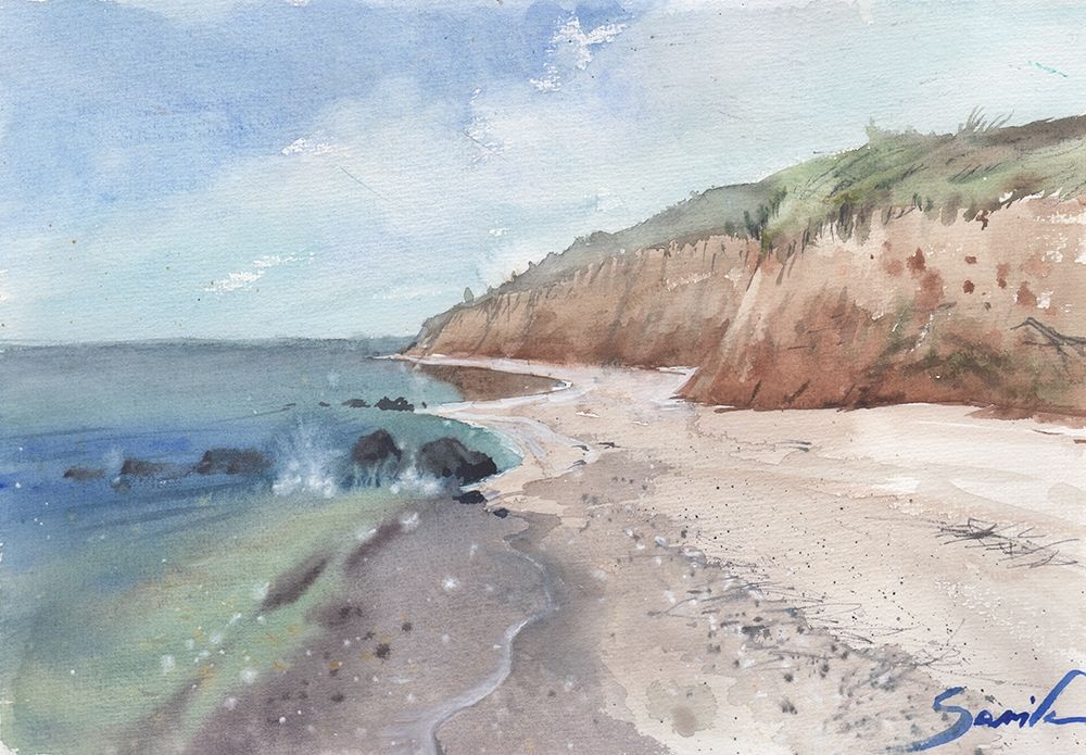 Tropical beach art print by Samira Yanushkova for $57.95 CAD