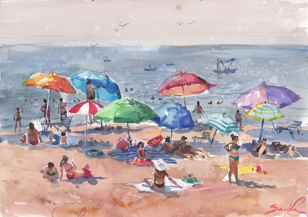 Sea beach art print by Samira Yanushkova for $57.95 CAD