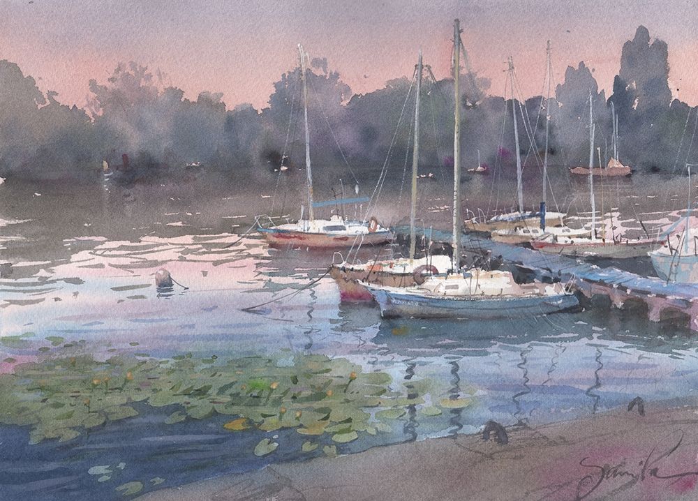 Yachts art print by Samira Yanushkova for $57.95 CAD