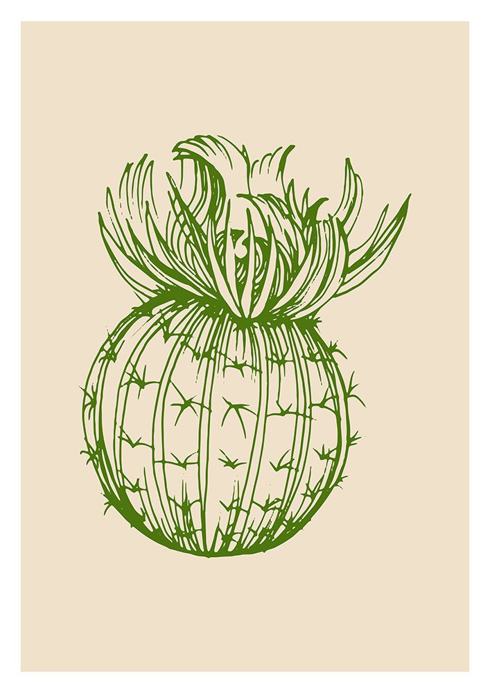 Cactus exotic plants succulents art print by AcantStudio for $57.95 CAD