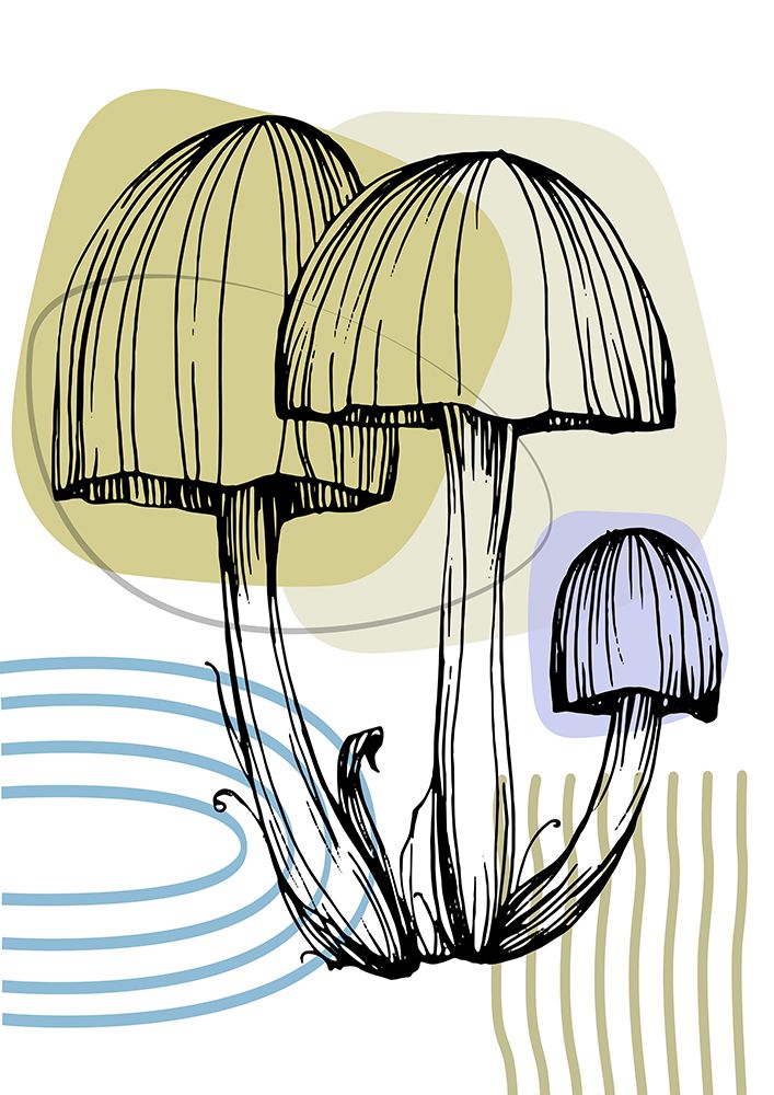Mushrooms art print by AcantStudio for $57.95 CAD