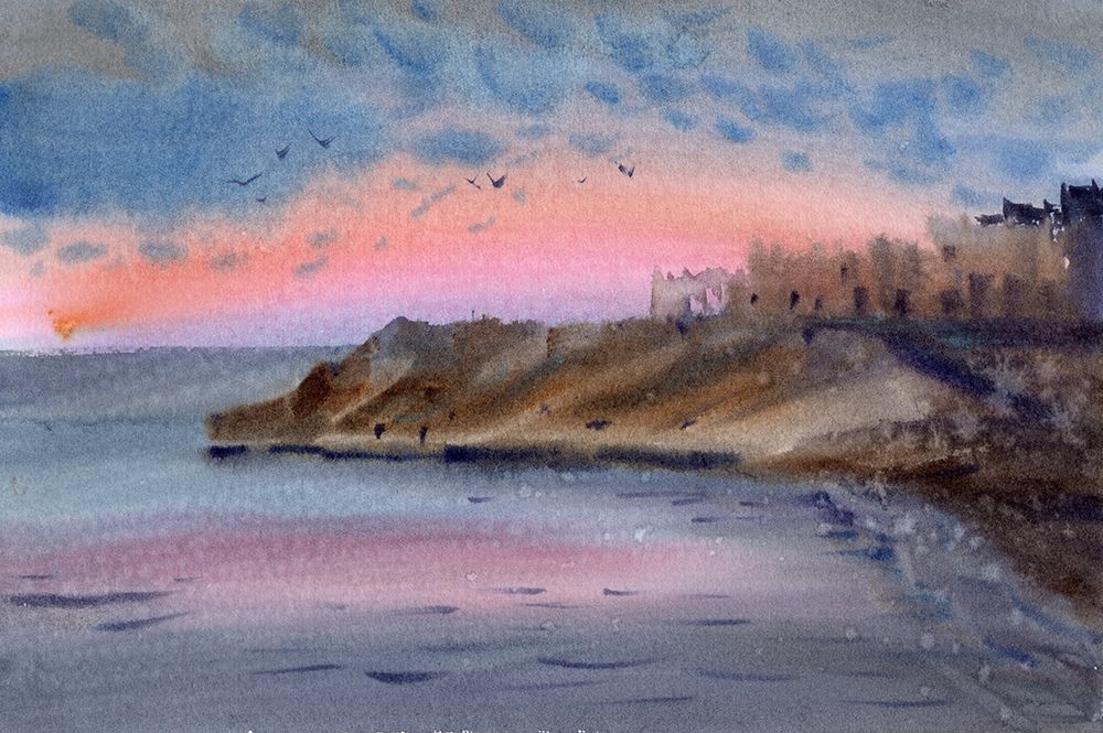 Marine Watercolor Painting art print by Samira Yanushkova for $57.95 CAD