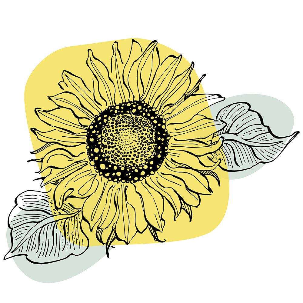 Sunflower minimal art art print by AcantStudio for $57.95 CAD