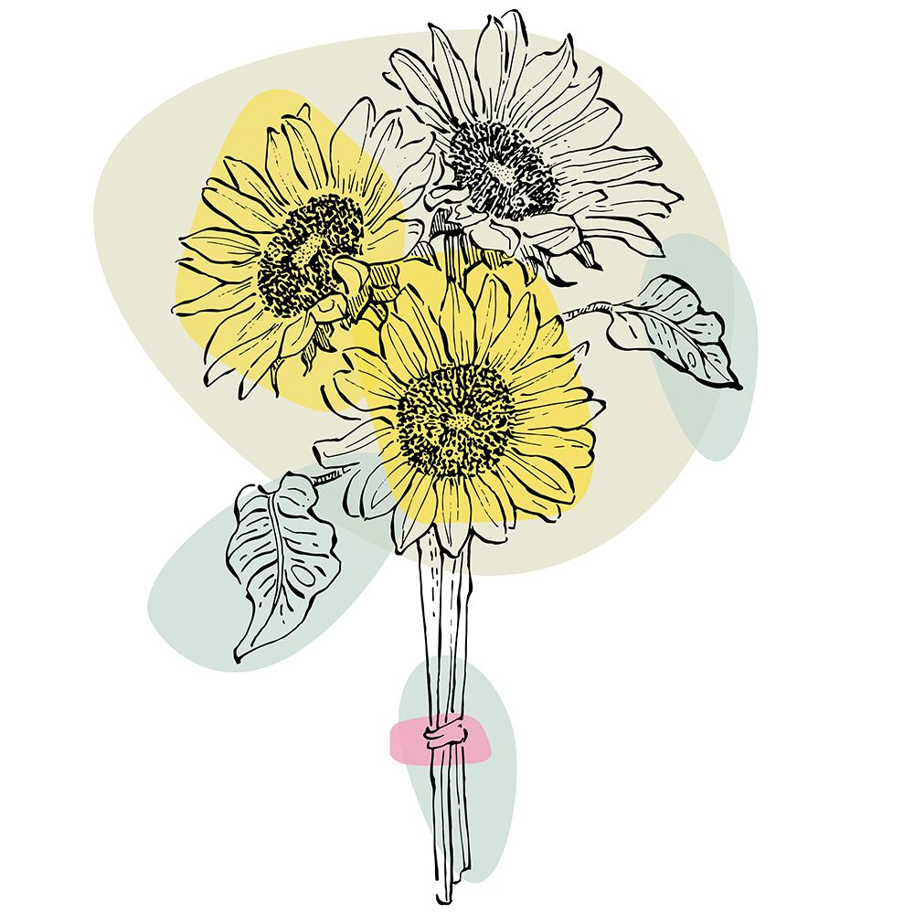 Sunflower minimal art art print by AcantStudio for $57.95 CAD