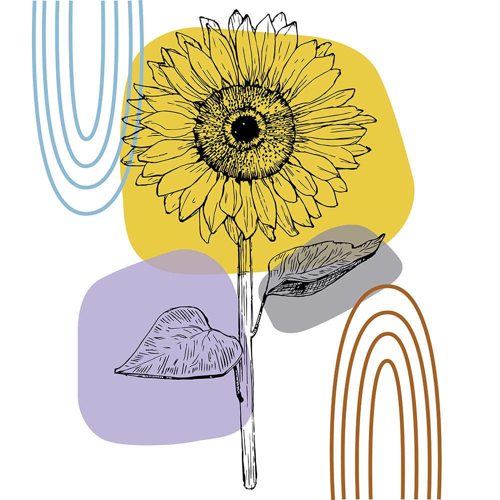 Sunflower minimal art art print by AcantStudio for $57.95 CAD