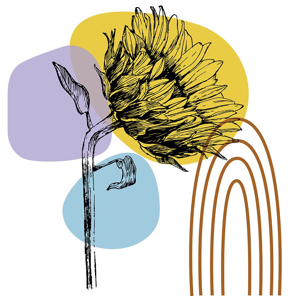 Sunflower minimal art art print by AcantStudio for $57.95 CAD