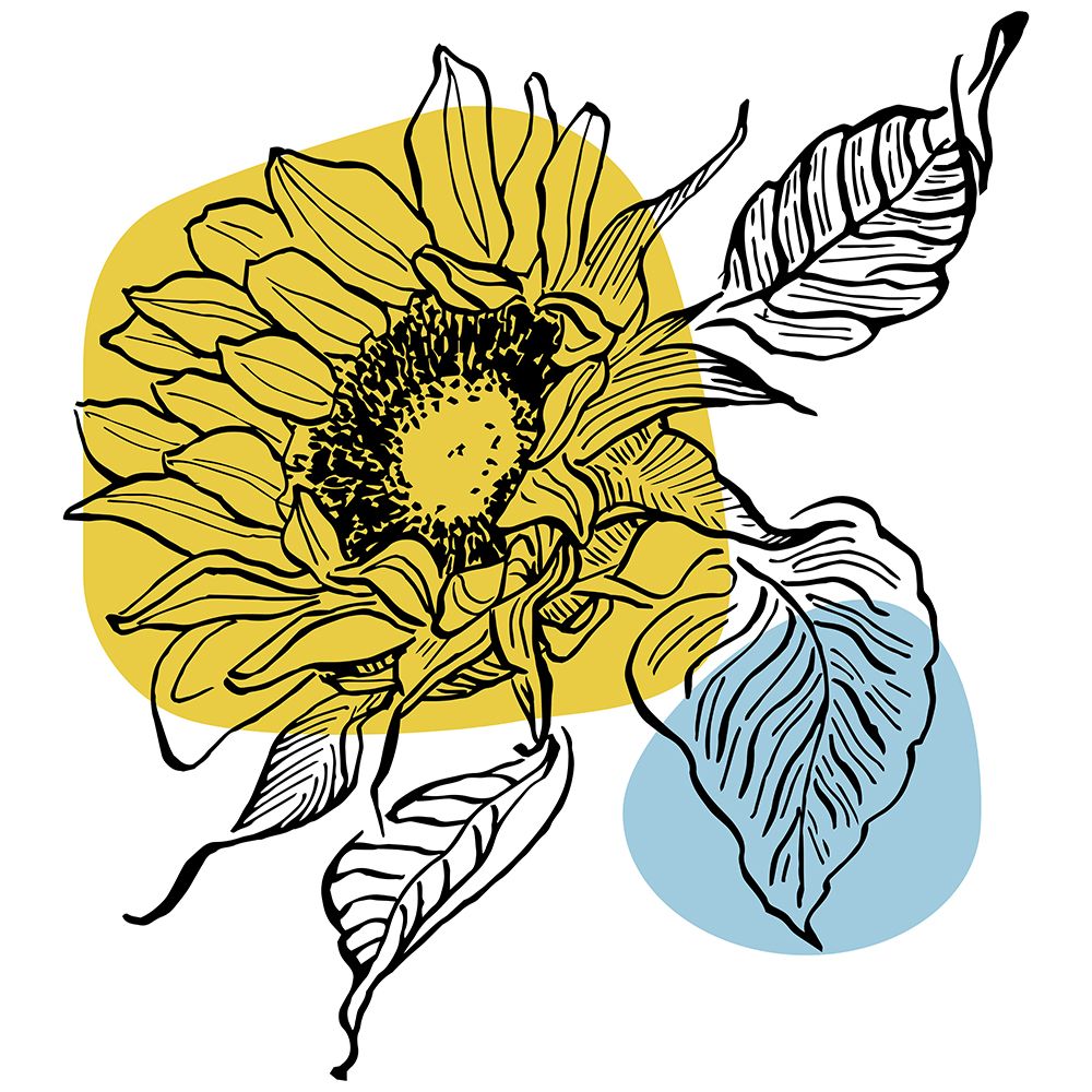 Sunflower minimal art art print by AcantStudio for $57.95 CAD