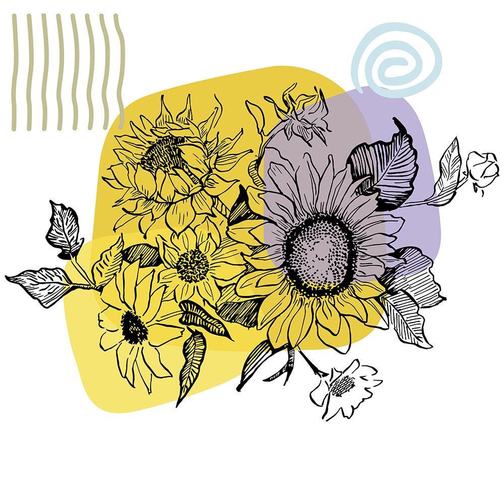 Sunflower minimal art art print by AcantStudio for $57.95 CAD