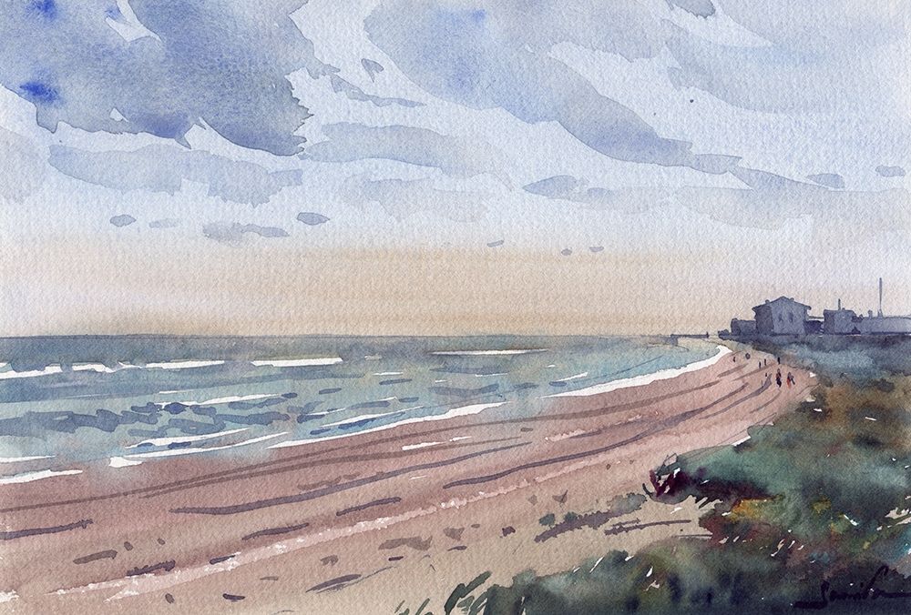 Seascape watercolor art print by Samira Yanushkova for $57.95 CAD