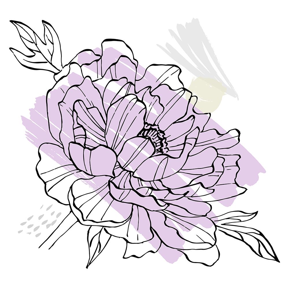 Peonies flowers minimal art art print by AcantStudio for $57.95 CAD