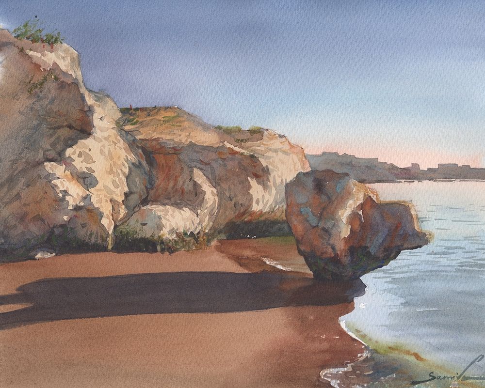 Sunny seascape art print by Samira Yanushkova for $57.95 CAD