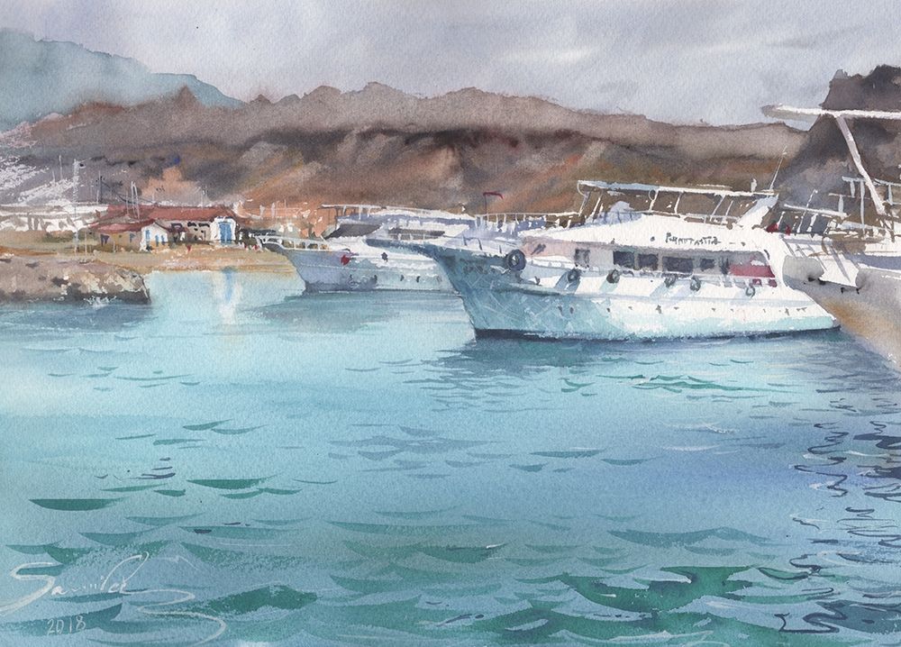 Yachts art print by Samira Yanushkova for $57.95 CAD