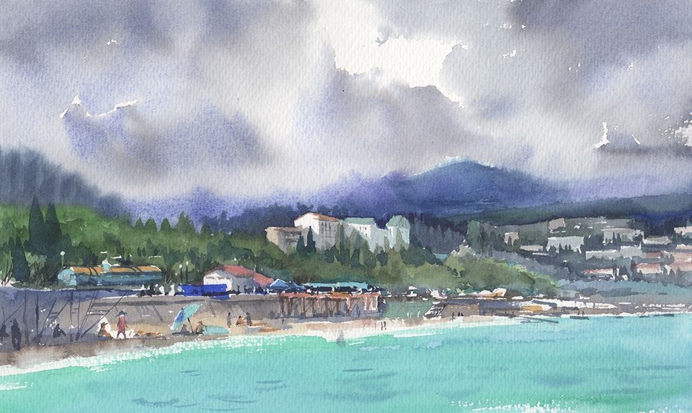 Seascape beach 2 art print by Samira Yanushkova for $57.95 CAD
