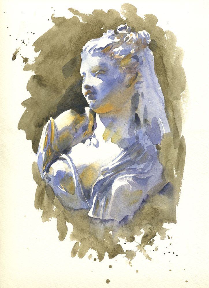 Old Antique Sculpture art print by Samira Yanushkova for $57.95 CAD
