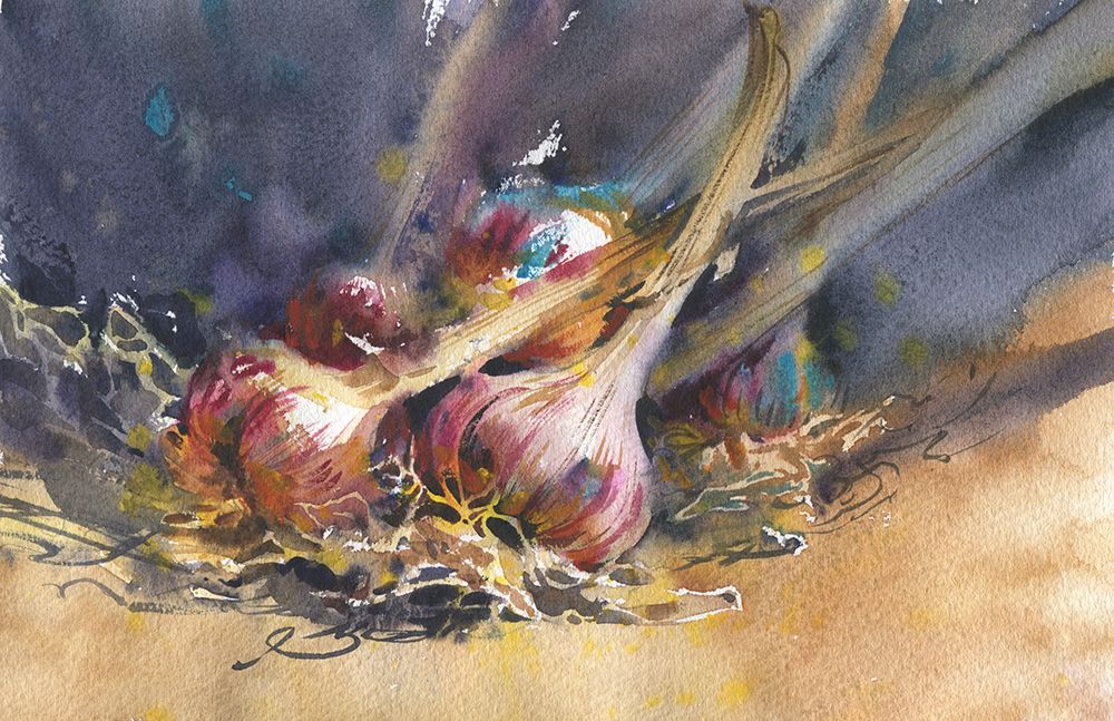 Still Life Garlic art print by Samira Yanushkova for $57.95 CAD