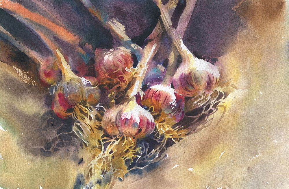 Still Life Garlic art print by Samira Yanushkova for $57.95 CAD