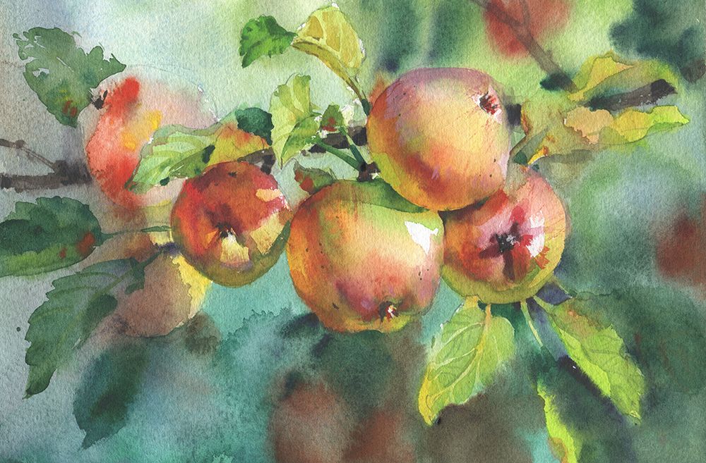 Apples On A Branch art print by Samira Yanushkova for $57.95 CAD