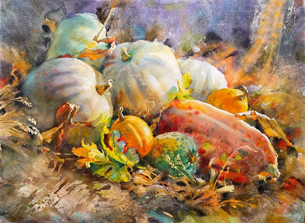 Still Life With Pumpkins art print by Samira Yanushkova for $57.95 CAD