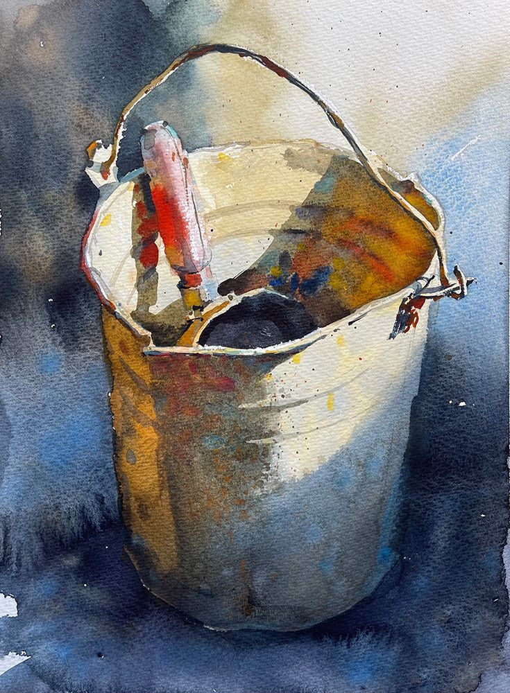 Old Building Bucket art print by Samira Yanushkova for $57.95 CAD