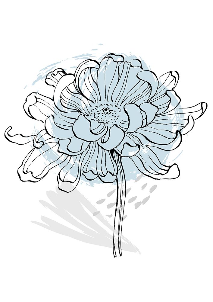 Scandinavian Art Peonies Abstract Flower art print by Samira Yanushkova for $57.95 CAD