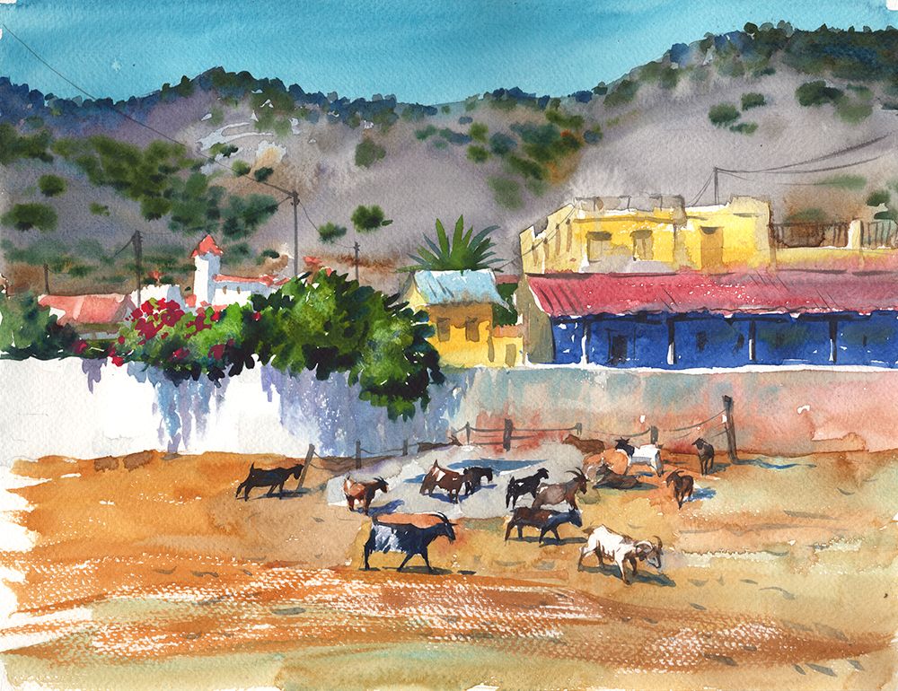 Egyptian landscape art print by Samira Yanushkova for $57.95 CAD